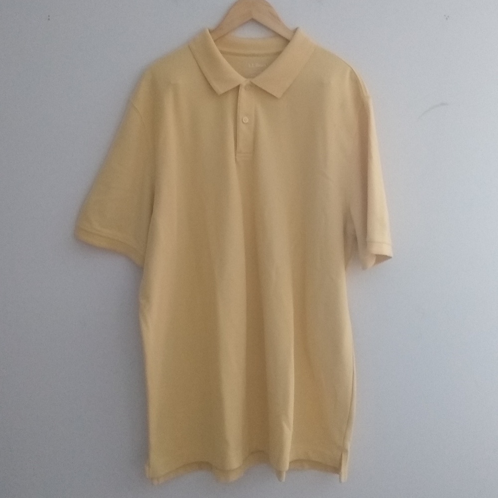 L.L. Bean Traditional Fit  Yellow Polo